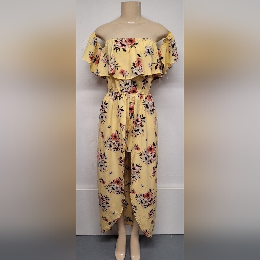 Miley And Molly Off Shoulder High Low Shorts Jumpsuit S Flowing